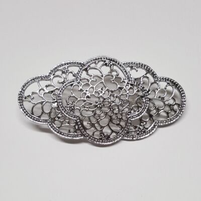 Broche para mantilla plata (6x3cm)