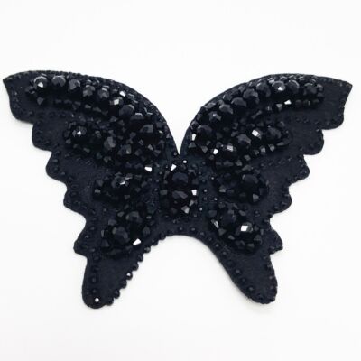 Aplicación de Pedrería Mariposa negra (11cmx7cm)