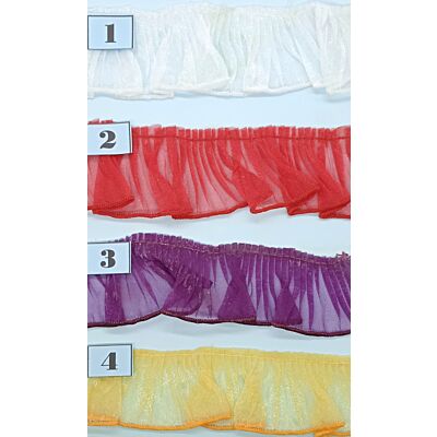 Cinta plisada de organza varios colores (4cm)