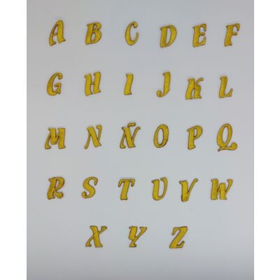 Letras bordadas doradas (2,5cm-5cm)