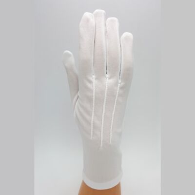 Guantes venas duplex para caballero (blanco)