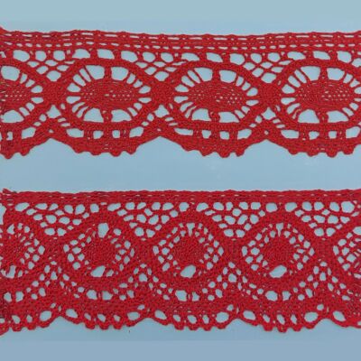 Puntilla bolillo Rojo (5cm-5.5cm)