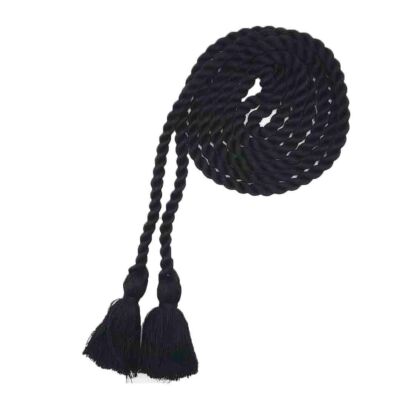 Cíngulo Acrílico Negro (Cordón 3,20m aprox y Borla 12cm)