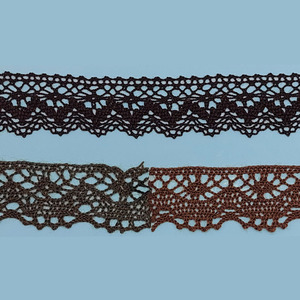 Puntilla bolillo marrón (2.5cm)