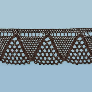 Puntilla bolillo marrón (4.5cm)