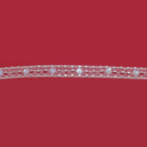 Pasamanería de organza con lentejuelas (1cm)
