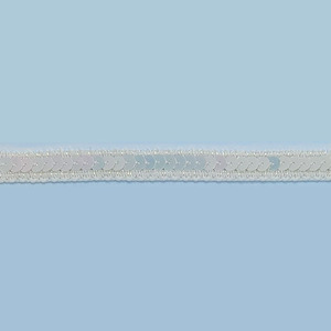 Pasamanería de lentejuelas blanco (1cm)