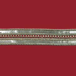 Pasamanería de lentejuelas dorado suave (2.5cm)