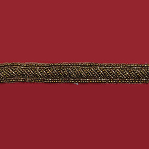 Pasamanería de rocalla dorado (1.5cm)