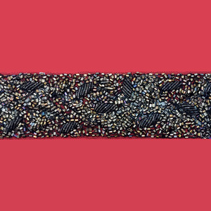 Pasamanería rocalla negro (4cm)