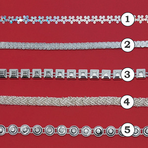 Pasamanería plata varios diseños