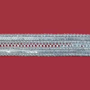 Pasamanería plata con lentejuelas (3cm)