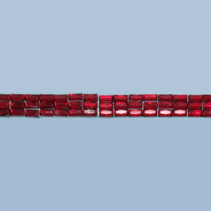 Pasamanería de strass roja (1.5cm)