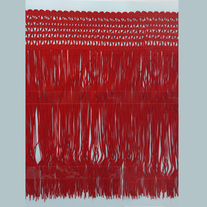 Fleco de seda Rojo (30 cm)