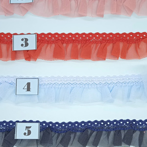 Fruncido de tul con puntilla varios colores (2,5 cm)