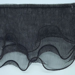 Cinta plisada negra doble (13x17 cm)