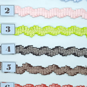 Cinta plisada en zigzag varios colores (1 cm)