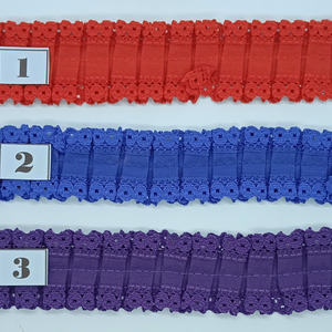 Cinta plisada entredos varios colores ancho 3 cm
