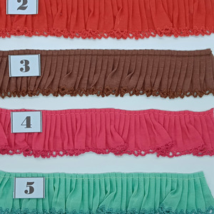 Cinta plisada con puntilla varios colores (3 cm)