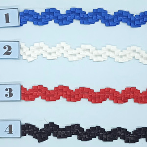 Cinta plisada en zigzag varios colores (1 cm)