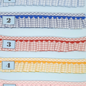 Cinta plisada vichy (2,5 cm)
