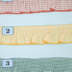 Fruncido a cuadros varios colores (3,5 cm)
