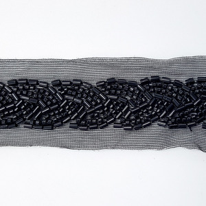 Pasamanería rocalla negro (2.5cm)