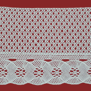 Encaje de Bolillo Blanco (14 cm)