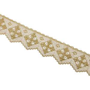 Guipur Dorado motivo religioso (6 cm)