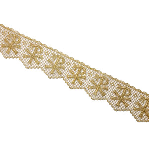 Guipur Dorado motivo religioso (6 cm)