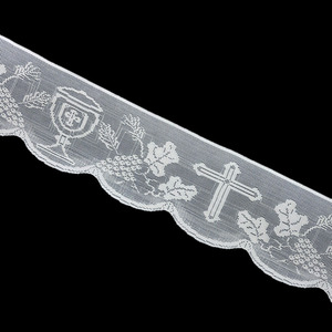 Encaje motivo religioso cáliz de bolillo mecanizado (13cm)