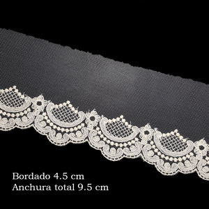 Tul Bordado beige (9,5cm)