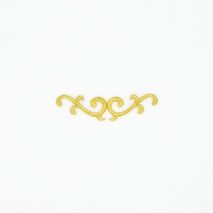 Aplique Bordado termoadhesivo Rama de Hojas oro (10x2,5cm)