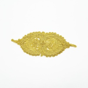 Aplique bordado dorado (17,5x6,5cm)