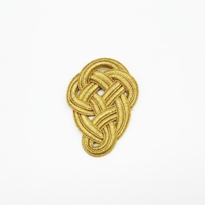 Aplique bordado nudo dorado (8,5x6cm)