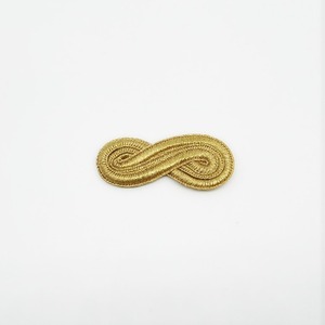 Aplique bordado dorado infinito (7x3cm)