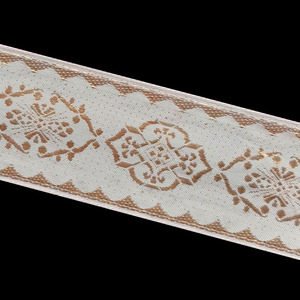 Cinta bordada blanco roto y dorado (5.5cm)
