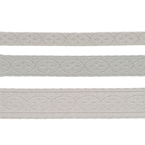 Galón Plateado (3,4 cm/2,4 cm y 1,6 cm)