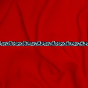 Trencilla Plata y negro (0,8 cm)