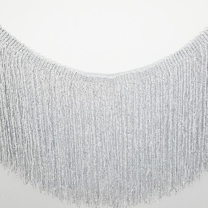FLECO DE SEDA Y LAMÉ PLATEADO (14cm)