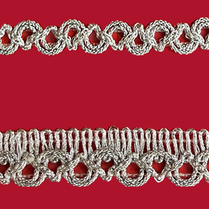 Agremán Plateado (0,9 cm y 1,7 cm)
