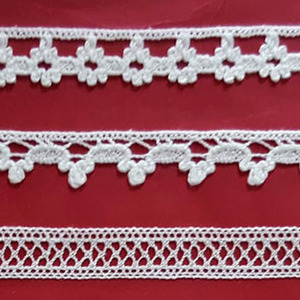Encaje de Bolillo Blanco (1,5 cm/ 1 cm y 1 cm)