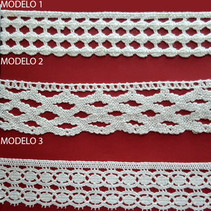Encaje de Bolillo Blanco (2,8 cm/3 cm y 3 cm)