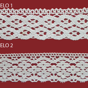 Encaje de Bolillo Blanco (4 cm y 3,5 cm)