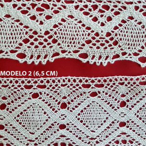 Encaje de Bolillo Blanco (6 cm y 6,5 cm)