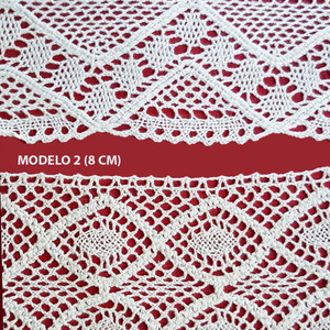 Encaje de Bolillo Blanco (7,5 cm y 8 cm)
