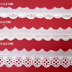 Punta tira bordada beige (1,5 cm/ 2 cm y 2,5 cm)