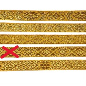 Galón dorado 1,4CM PIEZA COMPLETA