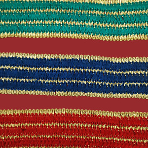 Agremán Dorado y Verde/ Azul/ Rojo (4 cm)
