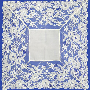 Pañuelo de encaje Blanco (36 x 36 cm)